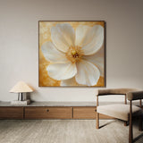 Floral 1356 Canvas Art 16" x 16" / 40 x 40 cm / Black