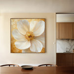 Floral 1356 Canvas Art 16" x 16" / 40 x 40 cm / Black