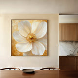 Floral 1356 Canvas Art 16" x 16" / 40 x 40 cm / Black