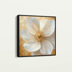 Floral 1356 Canvas Art 16" x 16" / 40 x 40 cm / Black