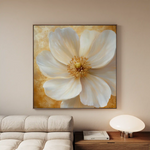 Floral 1356 Canvas Art 60 x 60 cm / Black