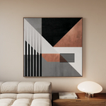 Abstract 1357 Canvas Art 60 x 60 cm / Black