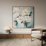 Floral 1357 Canvas Art 16" x 16" / 40 x 40 cm / Black