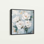 Floral 1357 Canvas Art 16" x 16" / 40 x 40 cm / Black