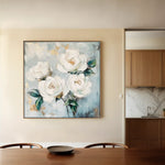 Floral 1357 Canvas Art 60 x 60 cm / Black