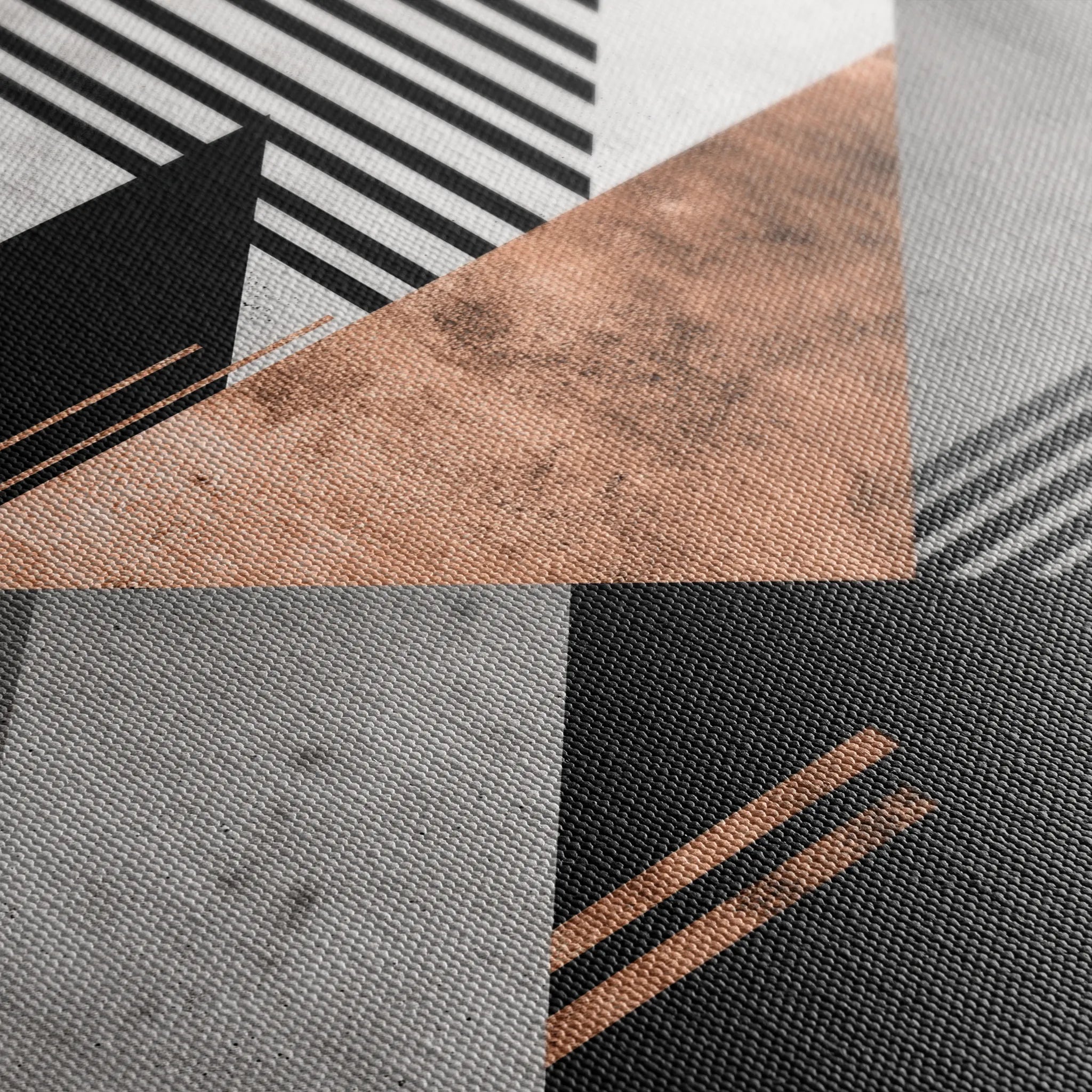Abstract 1358 Canvas Art 16" x 16" / 40 x 40 cm / Black