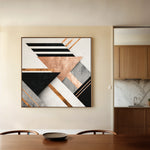 Abstract 1359 Canvas Art 16" x 16" / 40 x 40 cm / Black