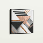Abstract 1359 Canvas Art 16" x 16" / 40 x 40 cm / Black