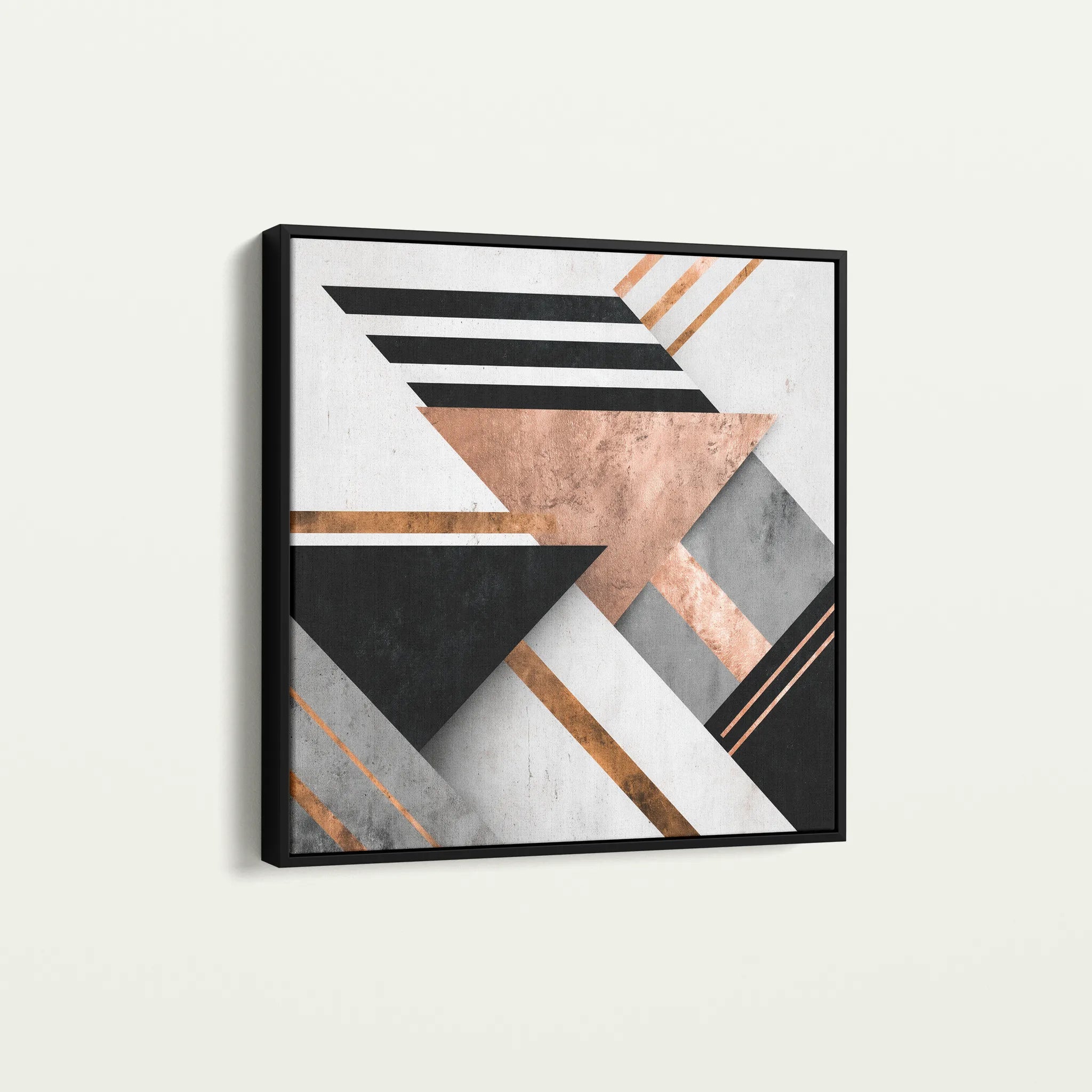 Abstract 1359 Canvas Art 16" x 16" / 40 x 40 cm / Black