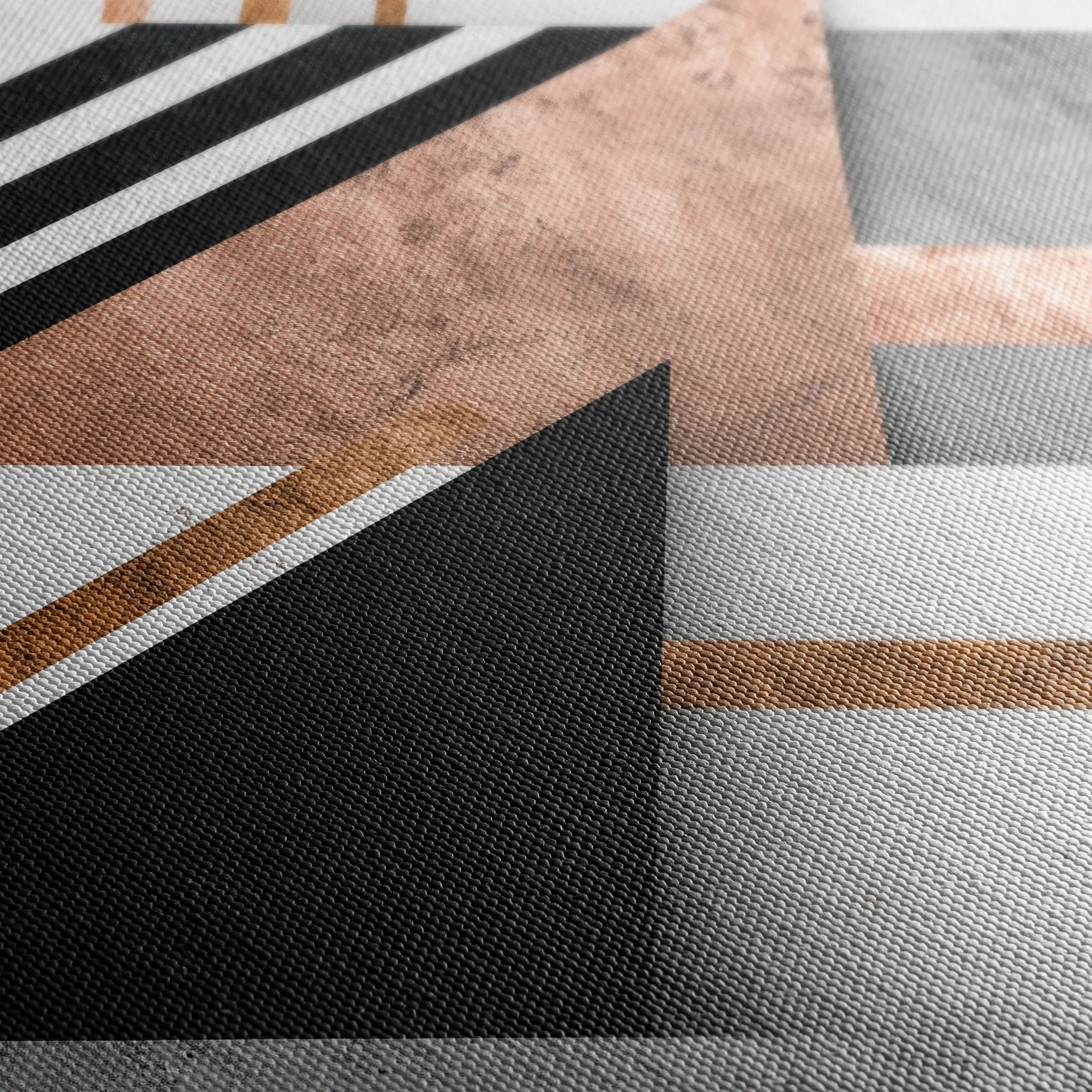 Abstract 1359 Canvas Art 16" x 16" / 40 x 40 cm / Black