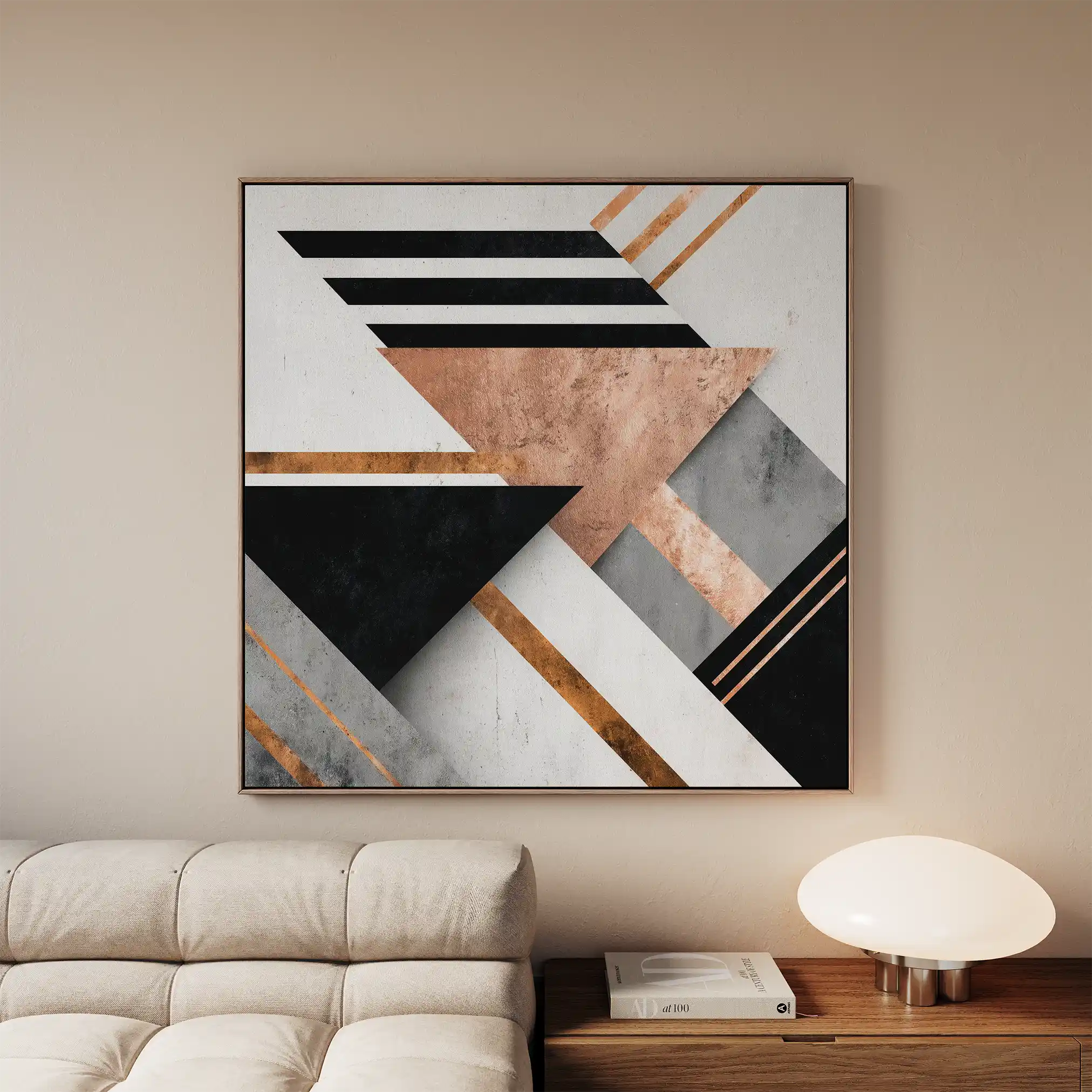 Abstract 1359 Canvas Art 60 x 60 cm / Black