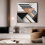 Abstract 1359 Canvas Art 60 x 60 cm / Black