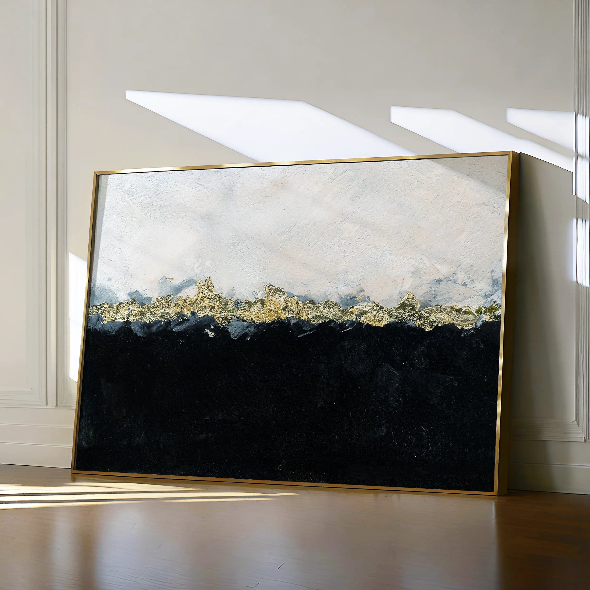 Abstract 136 Canvas Art 18" x 24" / 45 x 60 cm / Black