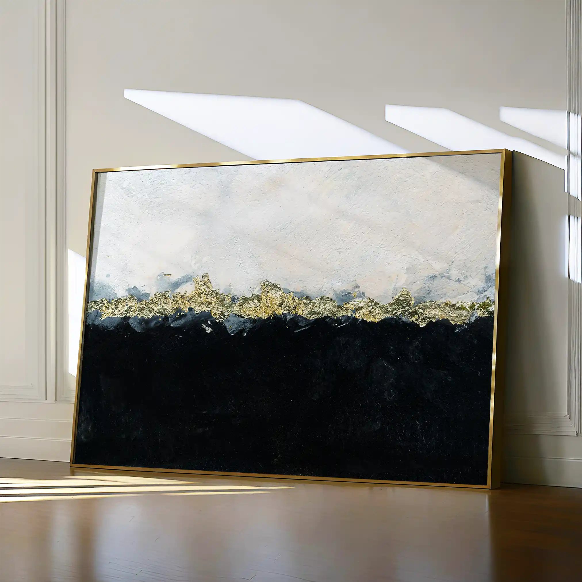 Abstract 136 Canvas Art 60 x 40 cm / Black