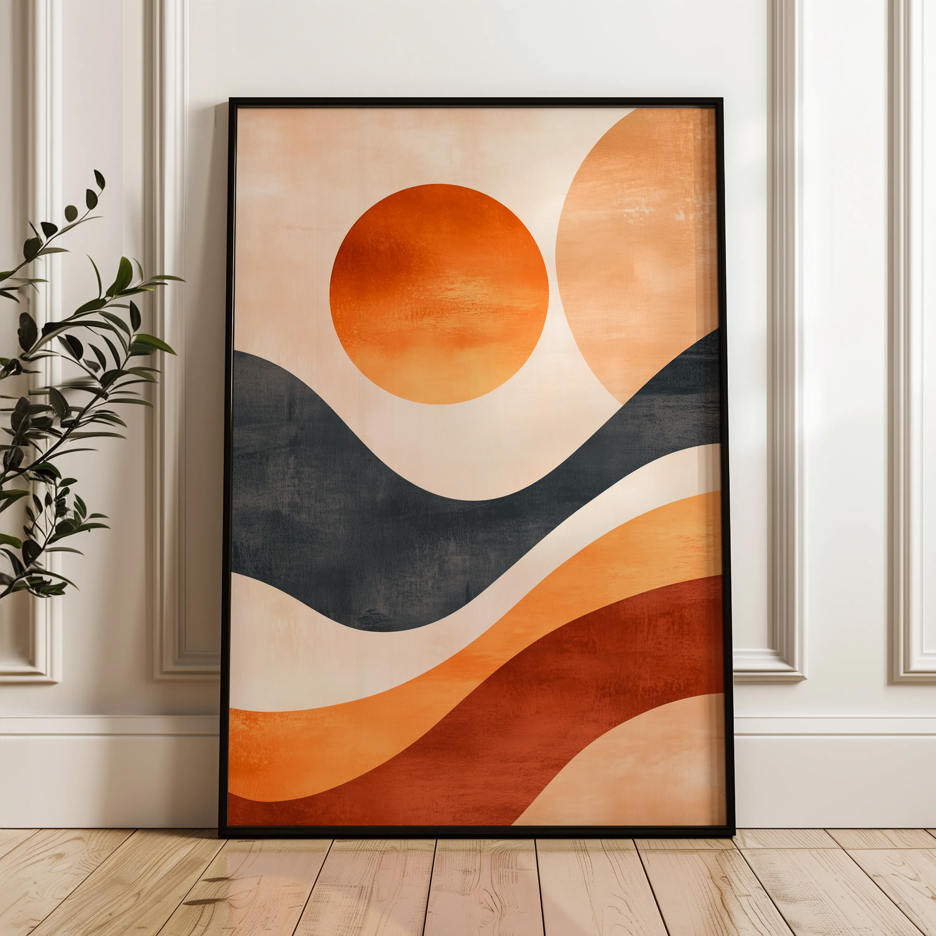 Boho 136 Canvas Art 18" x 24" / 45 x 60 cm / Black