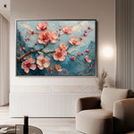 Floral 136 Canvas Art 18" x 24" / 45 x 60 cm / Black