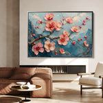 Floral 136 Canvas Art 18" x 24" / 45 x 60 cm / Black