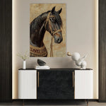 Horses 136 Canvas Art 60 x 40 cm / Black