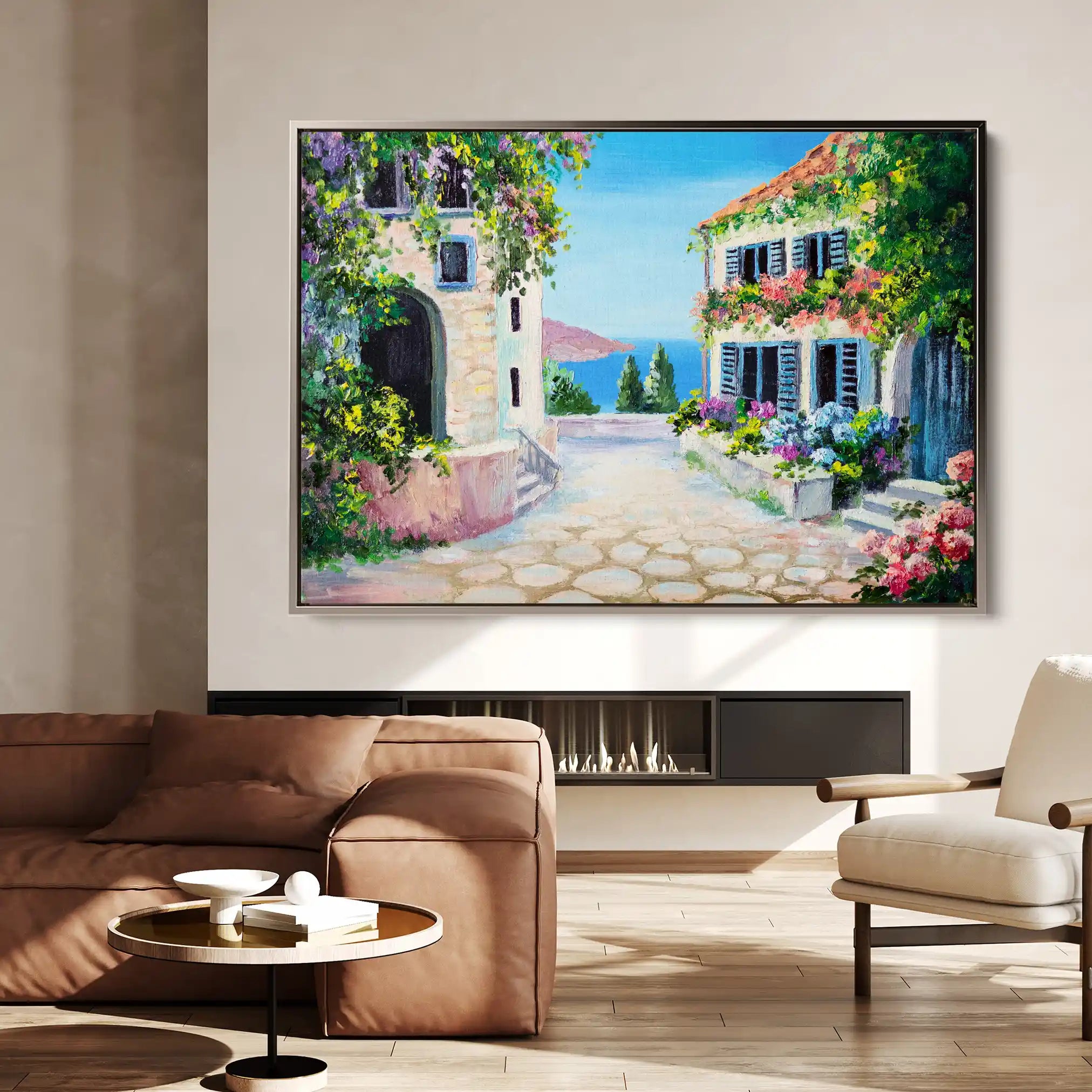 Landscape 136 Canvas Art 60 x 40 cm / Black