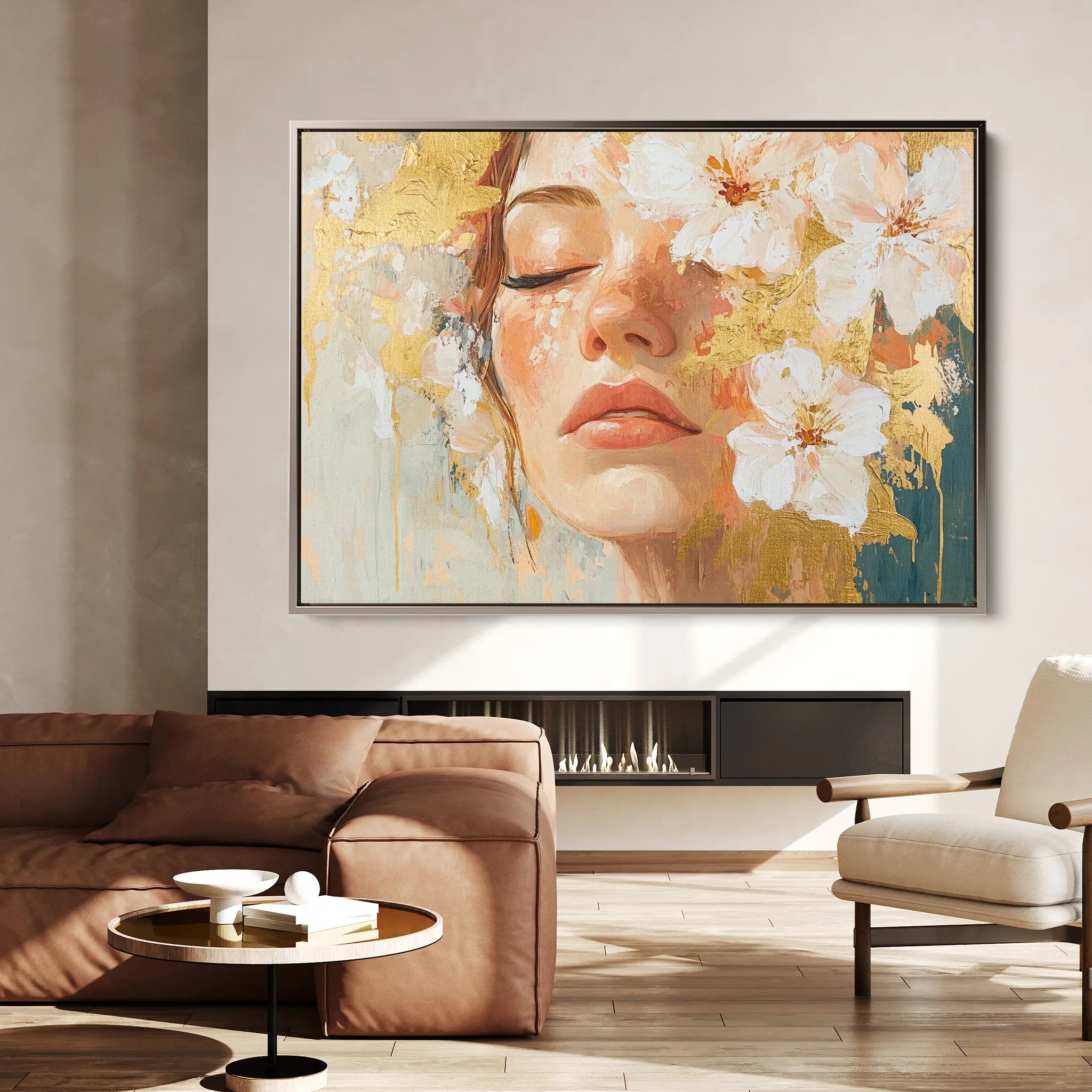 Portrait 136 Canvas Art 18" x 24" / 45 x 60 cm / Black