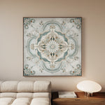 Abstract 1360 Canvas Art 16" x 16" / 40 x 40 cm / Black