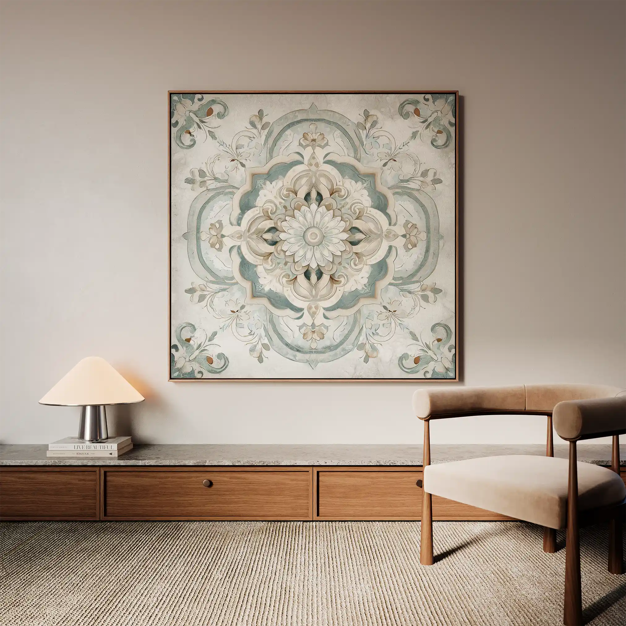 Abstract 1360 Canvas Art 60 x 60 cm / Black