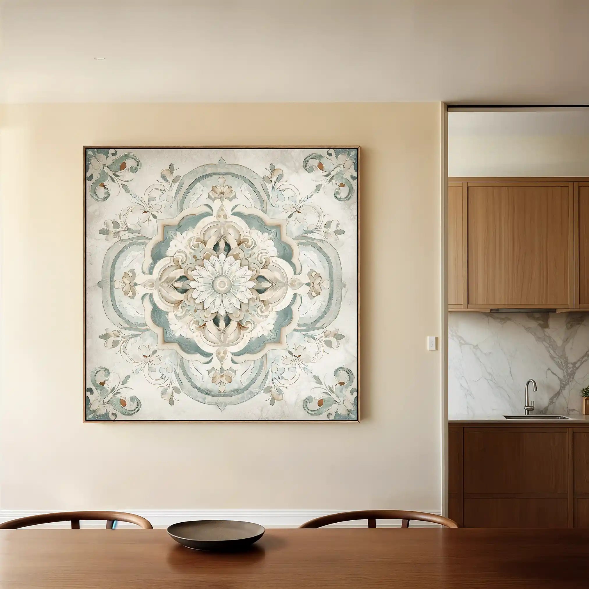 Abstract 1360 Canvas Art 60 x 60 cm / Black