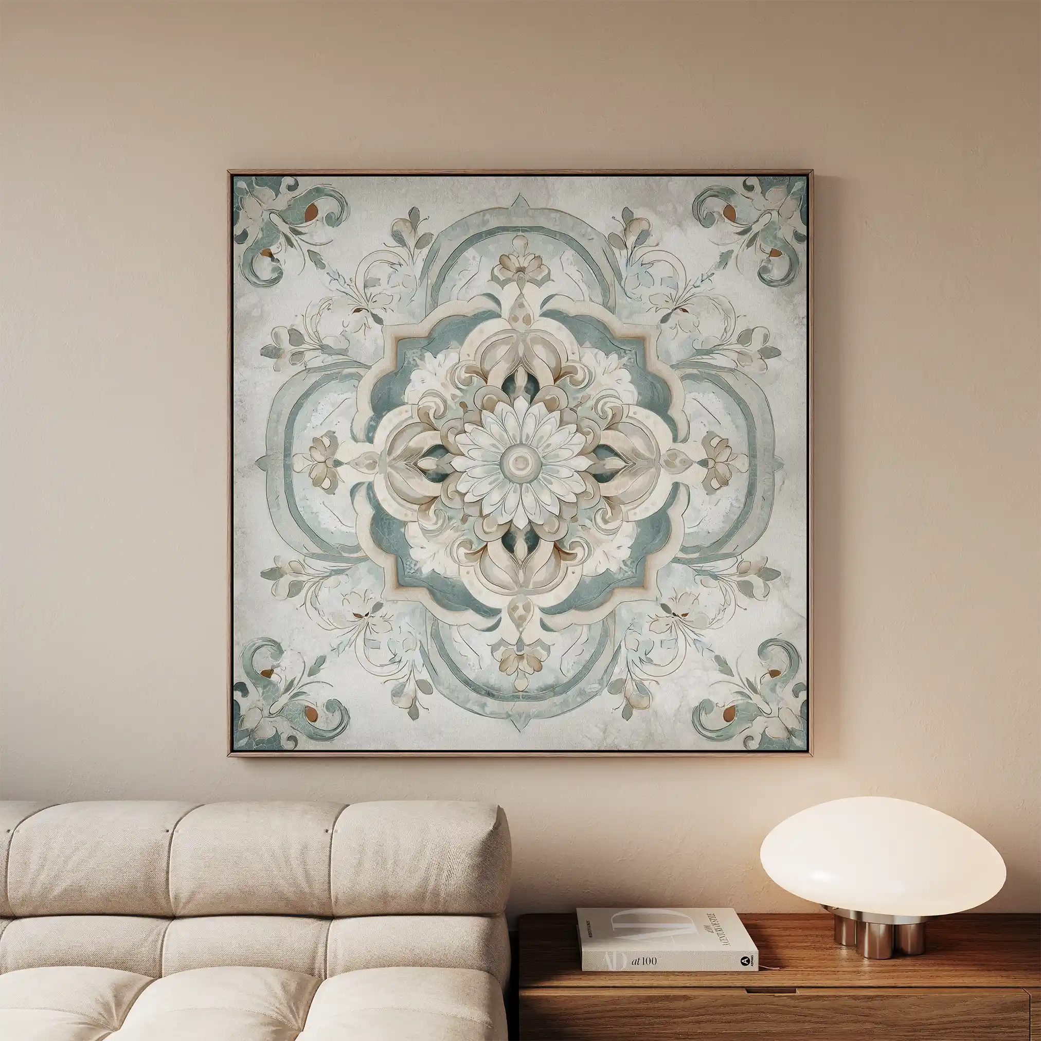 Abstract 1360 Canvas Art 60 x 60 cm / Black