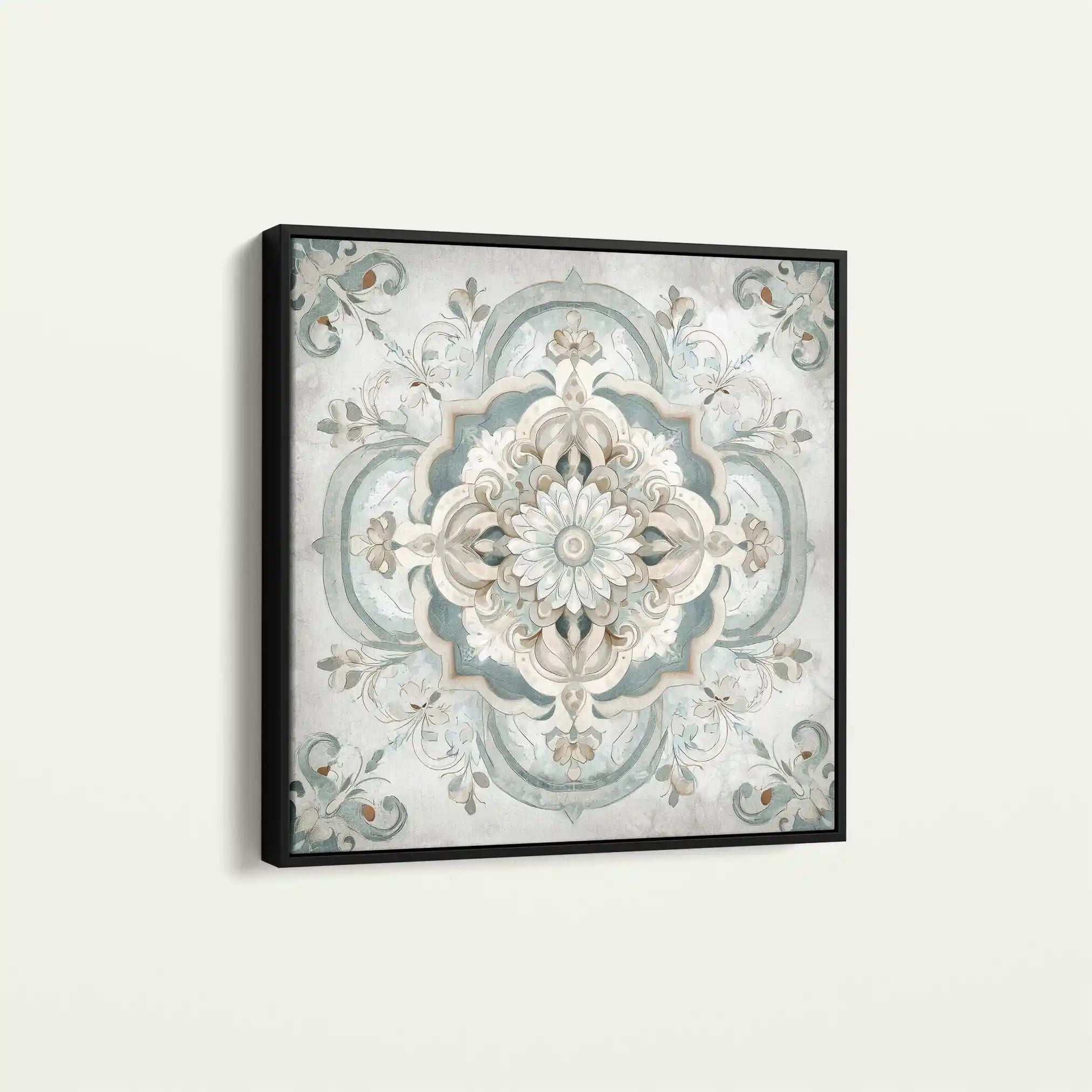Abstract 1360 Canvas Art 60 x 60 cm / Black
