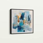 Abstract 1361 Canvas Art 16" x 16" / 40 x 40 cm / Black