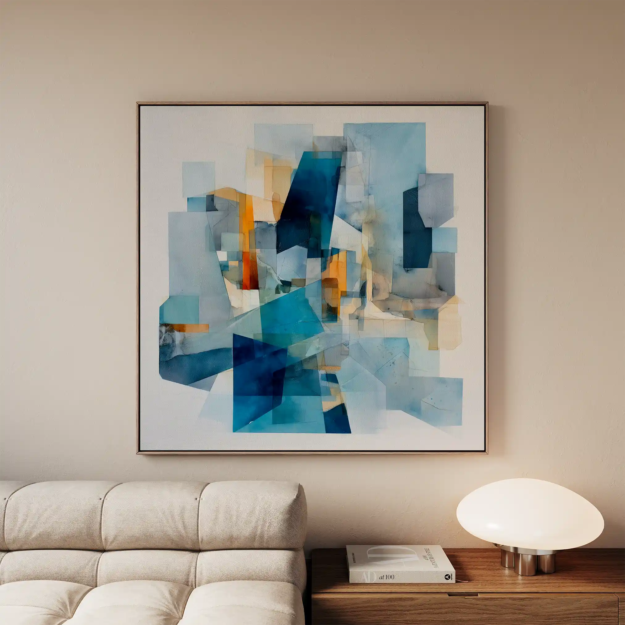 Abstract 1361 Canvas Art 60 x 60 cm / Black