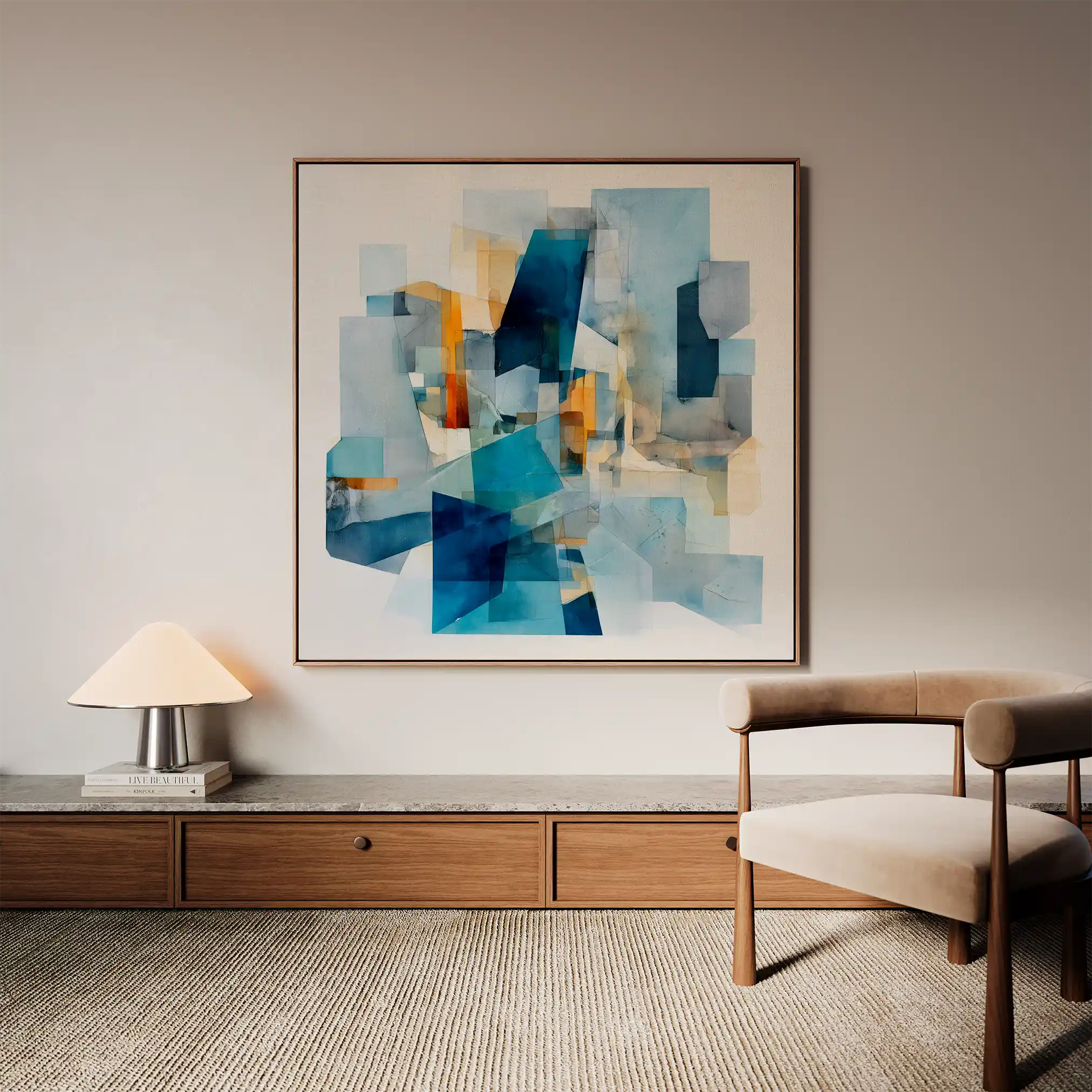 Abstract 1361 Canvas Art 60 x 60 cm / Black