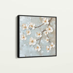 Floral 1361 Canvas Art 16" x 16" / 40 x 40 cm / Black