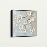 Floral 1361 Canvas Art 16" x 16" / 40 x 40 cm / Black