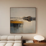 Abstract 1362 Canvas Art 16" x 16" / 40 x 40 cm / Black