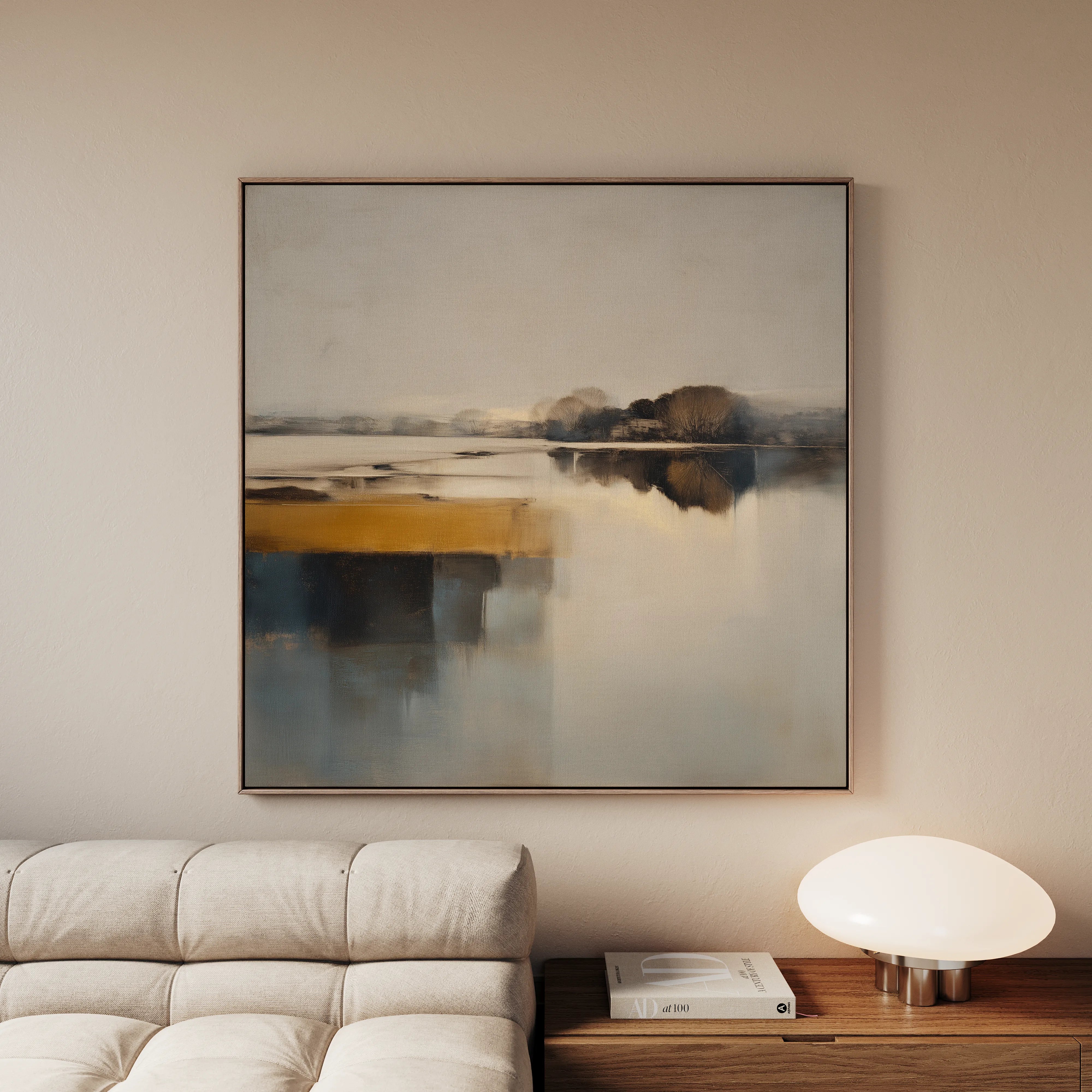 Abstract 1362 Canvas Art 16" x 16" / 40 x 40 cm / Black