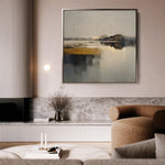 Abstract 1362 Canvas Art 16" x 16" / 40 x 40 cm / Black