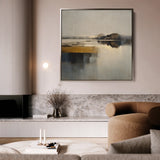Abstract 1362 Canvas Art 16" x 16" / 40 x 40 cm / Black