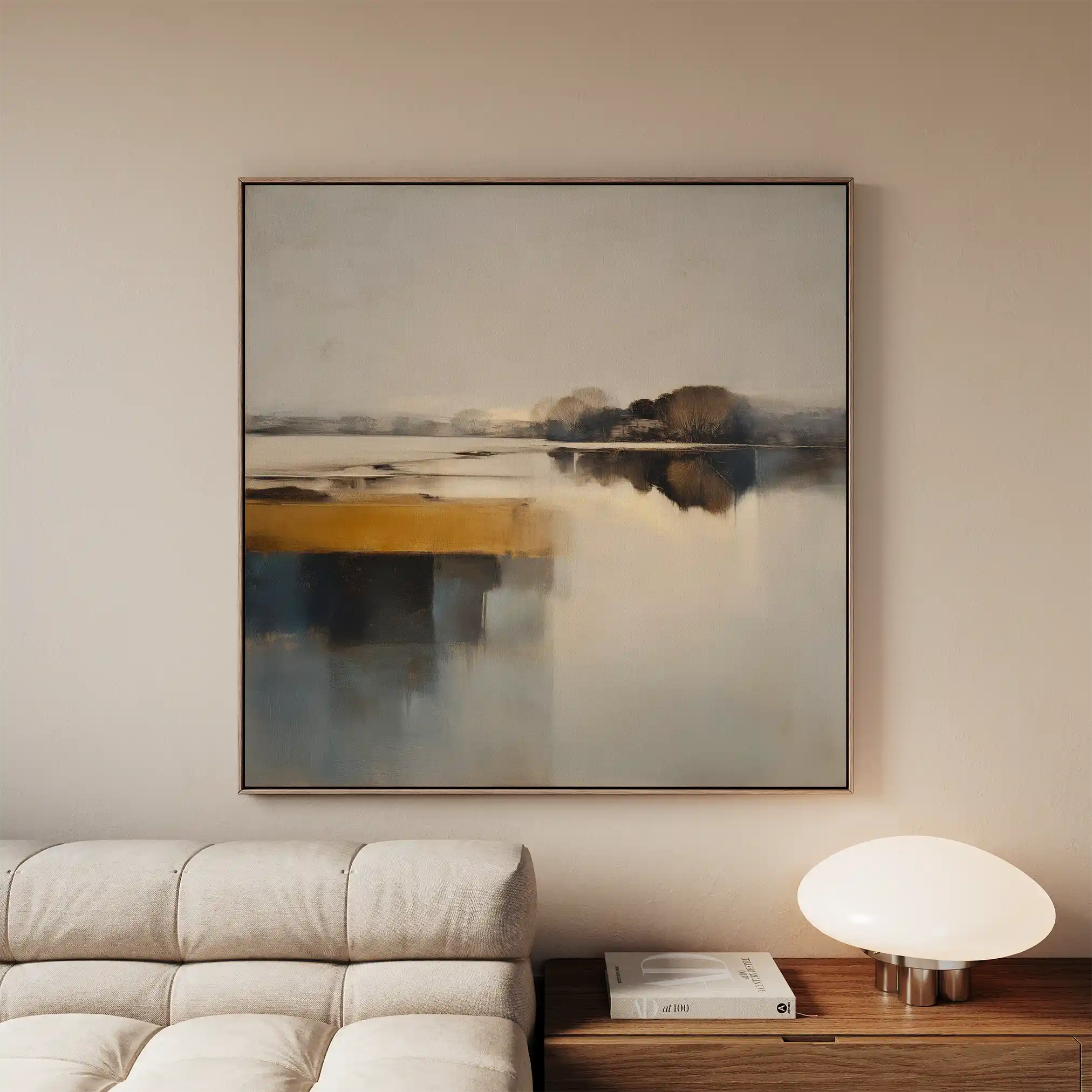 Abstract 1362 Canvas Art 60 x 60 cm / Black