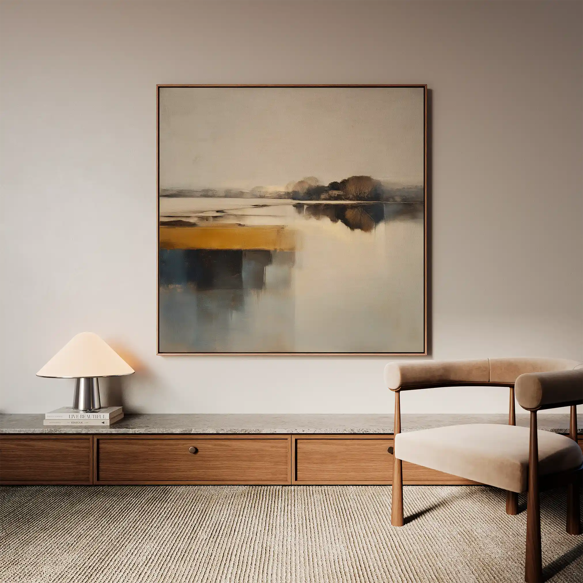 Abstract 1362 Canvas Art 60 x 60 cm / Black