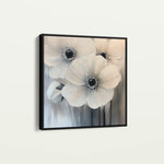 Floral 1362 Canvas Art 16" x 16" / 40 x 40 cm / Black