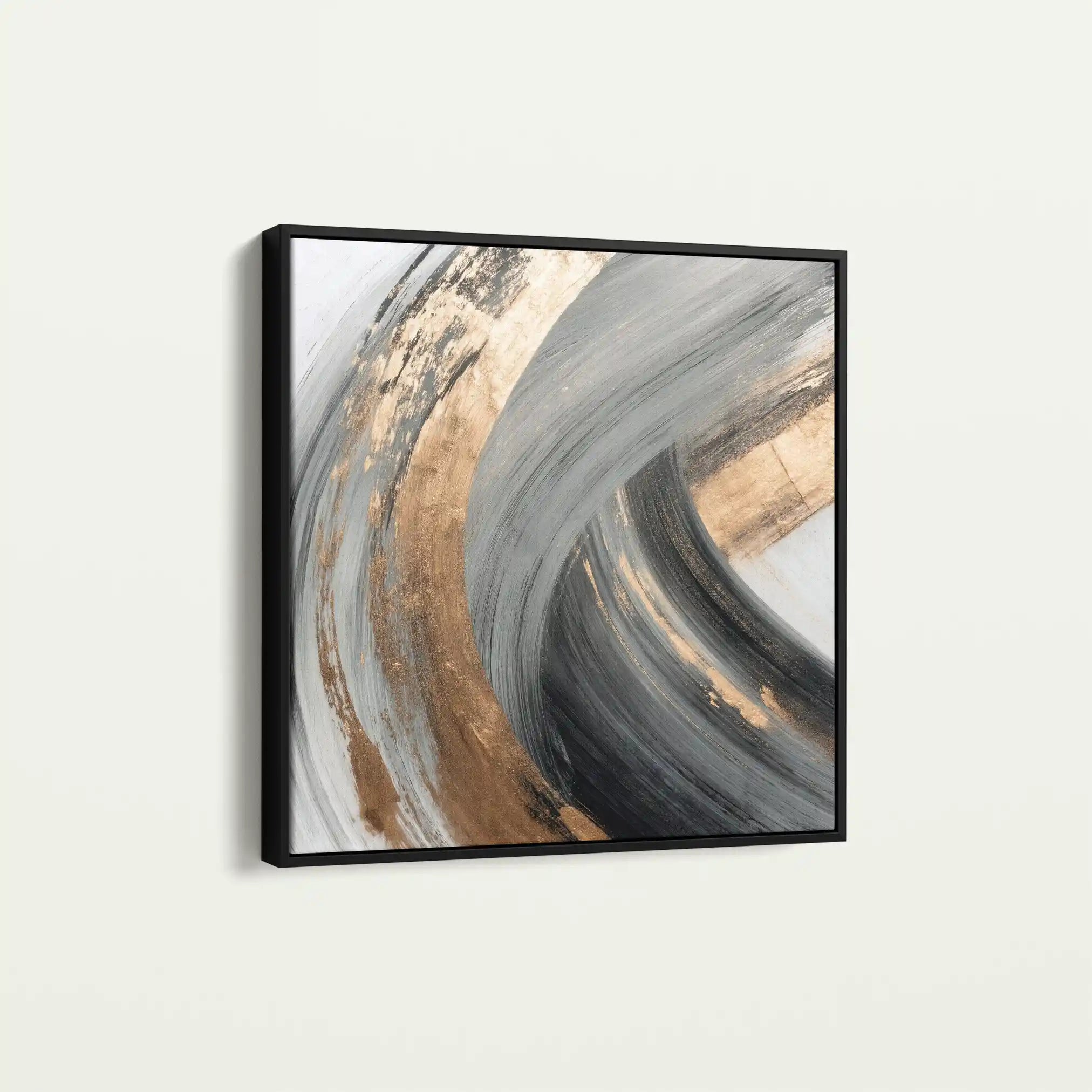 Abstract 1363 Canvas Art 60 x 60 cm / Black