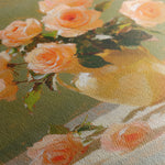 Floral 1363 Canvas Art 16" x 16" / 40 x 40 cm / Black