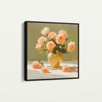 Floral 1363 Canvas Art 60 x 60 cm / Black