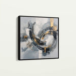 Abstract 1364 Canvas Art 60 x 60 cm / Black