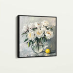 Floral 1364 Canvas Art 60 x 60 cm / Black