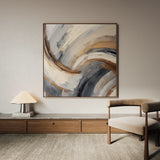 Abstract 1365 Canvas Art 16" x 16" / 40 x 40 cm / Black