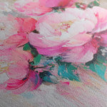 Floral 1365 Canvas Art 16" x 16" / 40 x 40 cm / Black