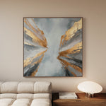 Abstract 1366 Canvas Art 16" x 16" / 40 x 40 cm / Black