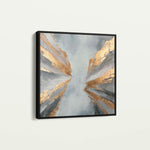 Abstract 1366 Canvas Art 16" x 16" / 40 x 40 cm / Black